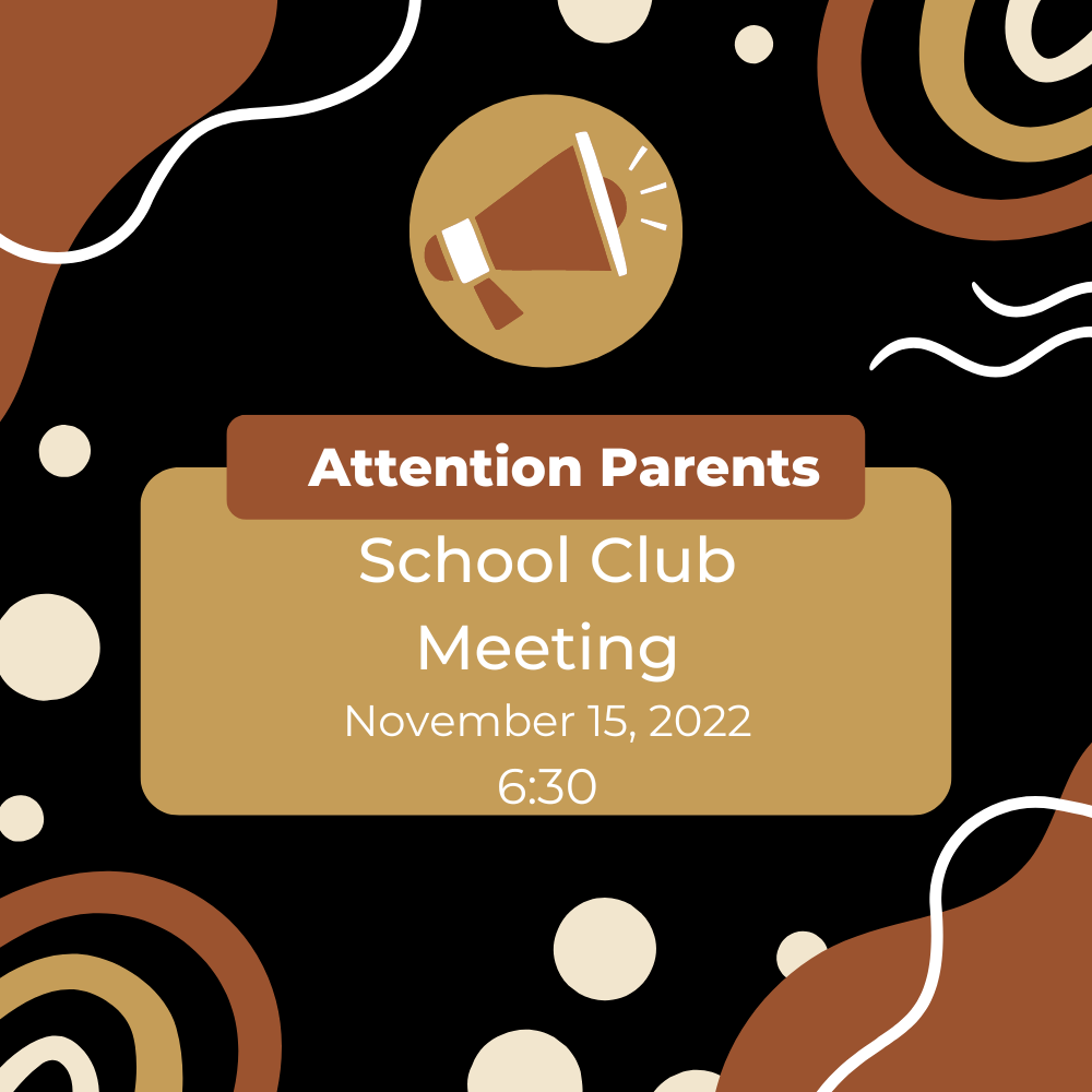 November School Club Meeting Reminder